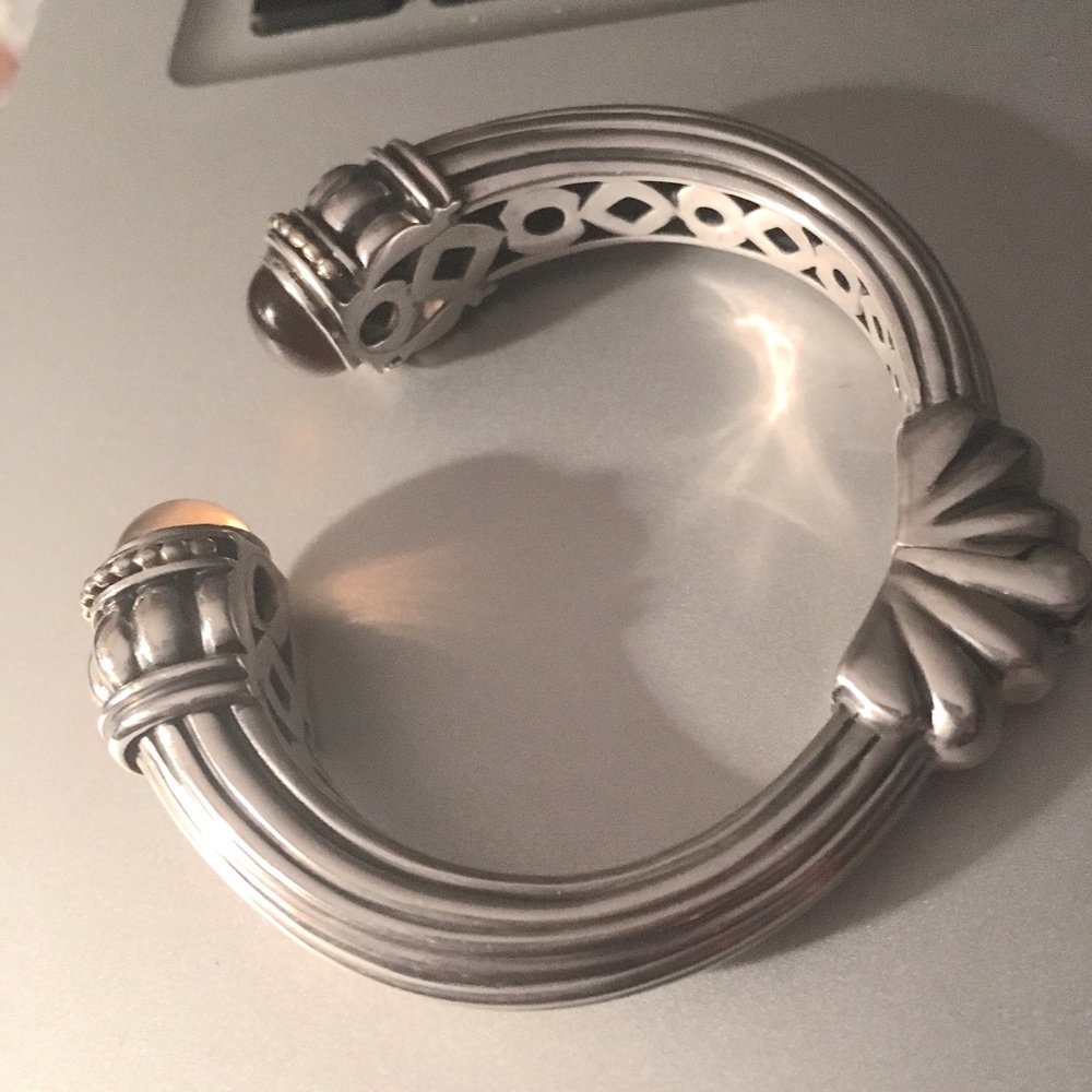Exquisite  Vintage Lagos Cuff** 18k Gold /Sterling/Citrine - Picture 14 of 16